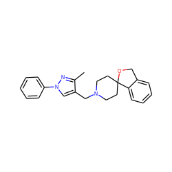 Cc1nn(-c2ccccc2)cc1CN1CCC2(CC1)OCc1ccccc12 ZINC000040862848