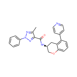 Cc1nn(-c2ccccc2)nc1C(=O)N[C@@H]1COc2cccc(-c3ccncc3)c2C1 ZINC000084689091