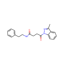 Cc1nn(C(=O)CCC(=O)NCCc2ccccc2)c2ccccc12 ZINC000006768586