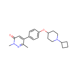 Cc1nn(C)c(=O)cc1-c1ccc(OC2CCN(C3CCC3)CC2)cc1 ZINC000082150424