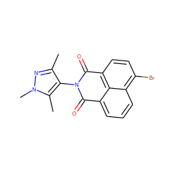 Cc1nn(C)c(C)c1N1C(=O)c2cccc3c(Br)ccc(c23)C1=O ZINC000000840951