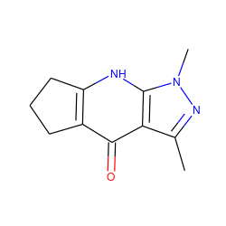 Cc1nn(C)c2[nH]c3c(c(=O)c12)CCC3 ZINC000040976534