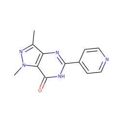 Cc1nn(C)c2c(=O)[nH]c(-c3ccncc3)nc12 ZINC000028091260