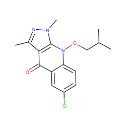 Cc1nn(C)c2c1c(=O)c1cc(Cl)ccc1n2OCC(C)C ZINC000063539607