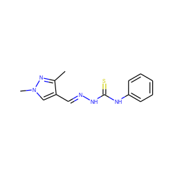 Cc1nn(C)cc1/C=N/NC(=S)Nc1ccccc1 ZINC000013477718