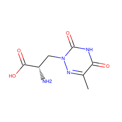 Cc1nn(C[C@H](N)C(=O)O)c(=O)[nH]c1=O ZINC000013766132