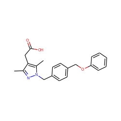 Cc1nn(Cc2ccc(COc3ccccc3)cc2)c(C)c1CC(=O)O ZINC000169704034