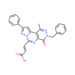 Cc1nn(Cc2ccccc2)c(=O)c2nc(/C=C/C(=O)O)n3nc(-c4ccccc4)cc3c12 ZINC000028524834