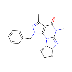 Cc1nn(Cc2ccccc2)c2c1C(=O)N(C)C1=N[C@@H]3CCC[C@@H]3N12 ZINC000013776340