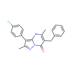 Cc1nn2c(=O)c(Cc3ccccc3)c(C)[nH]c2c1-c1ccc(Cl)cc1 ZINC000101860353