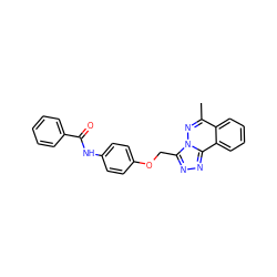 Cc1nn2c(COc3ccc(NC(=O)c4ccccc4)cc3)nnc2c2ccccc12 ZINC000002346171