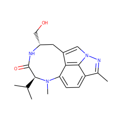 Cc1nn2cc3c4c(ccc1c42)N(C)[C@@H](C(C)C)C(=O)N[C@H](CO)C3 ZINC000029133007