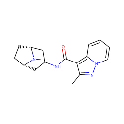 Cc1nn2ccccc2c1C(=O)NC1C[C@@H]2CC[C@H](C1)N2C ZINC000027760894