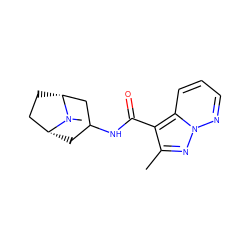 Cc1nn2ncccc2c1C(=O)NC1C[C@@H]2CC[C@H](C1)N2C ZINC000027760883