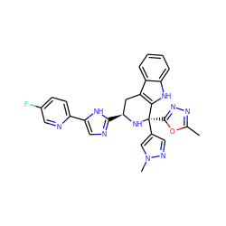 Cc1nnc([C@]2(c3cnn(C)c3)N[C@@H](c3ncc(-c4ccc(F)cn4)[nH]3)Cc3c2[nH]c2ccccc32)o1 ZINC000473120514