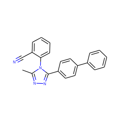 Cc1nnc(-c2ccc(-c3ccccc3)cc2)n1-c1ccccc1C#N ZINC000066101672