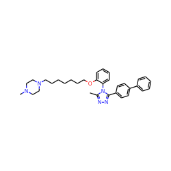 Cc1nnc(-c2ccc(-c3ccccc3)cc2)n1-c1ccccc1OCCCCCCCN1CCN(C)CC1 ZINC000022925844