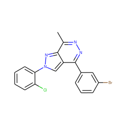 Cc1nnc(-c2cccc(Br)c2)c2cn(-c3ccccc3Cl)nc12 ZINC000000988042