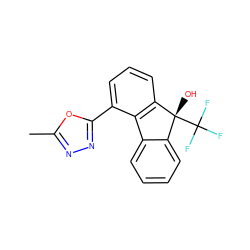 Cc1nnc(-c2cccc3c2-c2ccccc2[C@@]3(O)C(F)(F)F)o1 ZINC000144778730