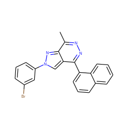 Cc1nnc(-c2cccc3ccccc23)c2cn(-c3cccc(Br)c3)nc12 ZINC000000988022