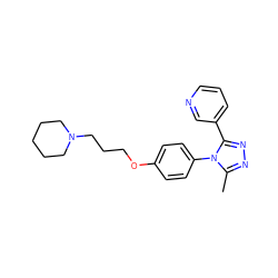 Cc1nnc(-c2cccnc2)n1-c1ccc(OCCCN2CCCCC2)cc1 ZINC000169307546