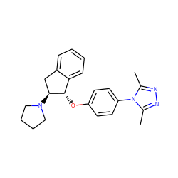 Cc1nnc(C)n1-c1ccc(O[C@H]2c3ccccc3C[C@@H]2N2CCCC2)cc1 ZINC000147770261