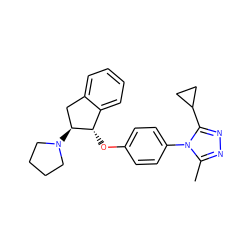 Cc1nnc(C2CC2)n1-c1ccc(O[C@H]2c3ccccc3C[C@@H]2N2CCCC2)cc1 ZINC000147774498