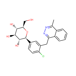 Cc1nnc(Cc2cc([C@@H]3O[C@H](CO)[C@@H](O)[C@H](O)[C@H]3O)ccc2Cl)c2ccccc12 ZINC000049111191