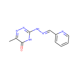 Cc1nnc(N/N=C/c2ccccn2)[nH]c1=O ZINC000015923615