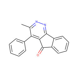 Cc1nnc2c(c1-c1ccccc1)C(=O)c1ccccc1-2 ZINC000013743540