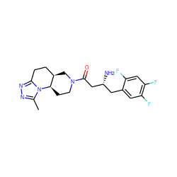 Cc1nnc2n1[C@@H]1CCN(C(=O)C[C@H](N)Cc3cc(F)c(F)cc3F)C[C@@H]1CC2 ZINC001772585978