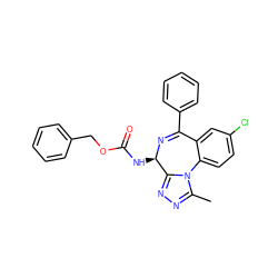 Cc1nnc2n1-c1ccc(Cl)cc1C(c1ccccc1)=N[C@@H]2NC(=O)OCc1ccccc1 ZINC000096284876