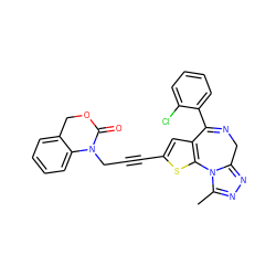 Cc1nnc2n1-c1sc(C#CCN3C(=O)OCc4ccccc43)cc1C(c1ccccc1Cl)=NC2 ZINC000013821129