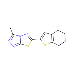 Cc1nnc2sc(-c3cc4c(s3)CCCC4)nn12 ZINC001772612174