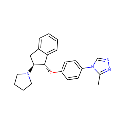 Cc1nncn1-c1ccc(O[C@H]2c3ccccc3C[C@@H]2N2CCCC2)cc1 ZINC000147774698