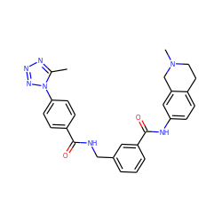Cc1nnnn1-c1ccc(C(=O)NCc2cccc(C(=O)Nc3ccc4c(c3)CN(C)CC4)c2)cc1 ZINC000167954043