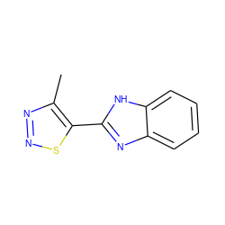 Cc1nnsc1-c1nc2ccccc2[nH]1 ZINC000011535685