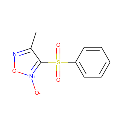 Cc1no[n+]([O-])c1S(=O)(=O)c1ccccc1 ZINC000003649896