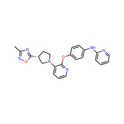 Cc1noc([C@@H]2CCN(c3cccnc3Oc3ccc(Nc4ccccn4)cc3)C2)n1 ZINC000138953458