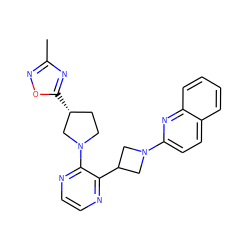 Cc1noc([C@@H]2CCN(c3nccnc3C3CN(c4ccc5ccccc5n4)C3)C2)n1 ZINC000139833796