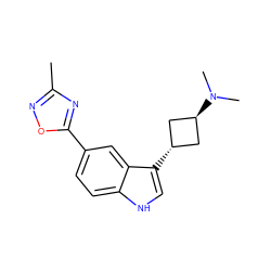 Cc1noc(-c2ccc3[nH]cc([C@H]4C[C@H](N(C)C)C4)c3c2)n1 ZINC000253682293