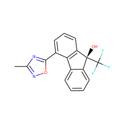 Cc1noc(-c2cccc3c2-c2ccccc2[C@@]3(O)C(F)(F)F)n1 ZINC000144722682