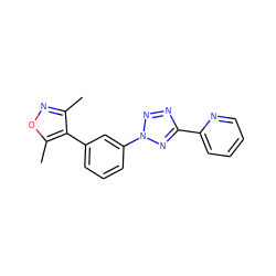 Cc1noc(C)c1-c1cccc(-n2nnc(-c3ccccn3)n2)c1 ZINC000028393815