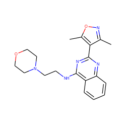 Cc1noc(C)c1-c1nc(NCCN2CCOCC2)c2ccccc2n1 ZINC000033362330