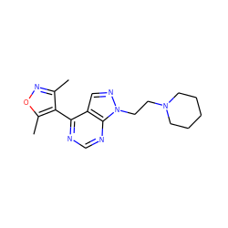 Cc1noc(C)c1-c1ncnc2c1cnn2CCN1CCCCC1 ZINC000207162269