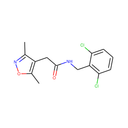 Cc1noc(C)c1CC(=O)NCc1c(Cl)cccc1Cl ZINC000084687339