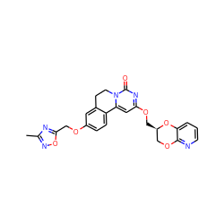 Cc1noc(COc2ccc3c(c2)CCn2c-3cc(OC[C@@H]3COc4ncccc4O3)nc2=O)n1 ZINC000220224231