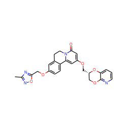 Cc1noc(COc2ccc3c(c2)CCn2c-3cc(OC[C@H]3COc4ncccc4O3)cc2=O)n1 ZINC001772607707