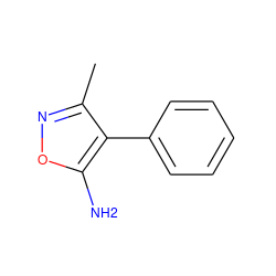 Cc1noc(N)c1-c1ccccc1 ZINC000001235126