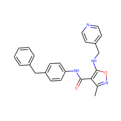 Cc1noc(NCc2ccncc2)c1C(=O)Nc1ccc(Cc2ccccc2)cc1 ZINC000028890127